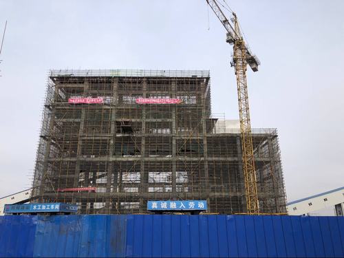 陜煤建設(shè)韓城分公司土建九項(xiàng)目部紅柳林選煤廠2#篩分破碎車(chē)間喜獲封頂