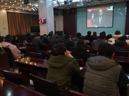 （圖片新聞）陜煤建設(shè)集團(tuán)各單位觀看慶祝改革開放40周年大會(huì)剪影