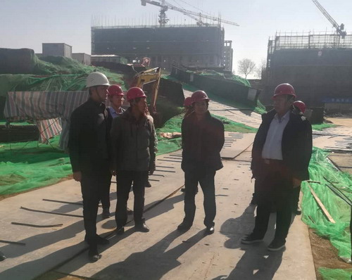 贠公法帶領(lǐng)安全環(huán)保第二督導(dǎo)組深入藍(lán)山水岸工地項(xiàng)目檢查指導(dǎo)工作