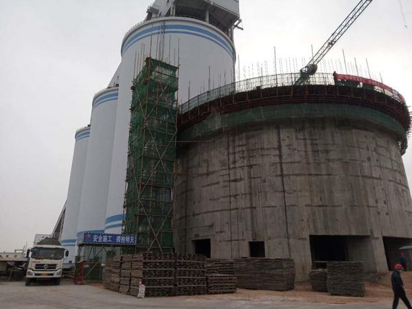 天工公司榆林曹家灘礦井原煤倉擴建工程滑模施工正式啟動