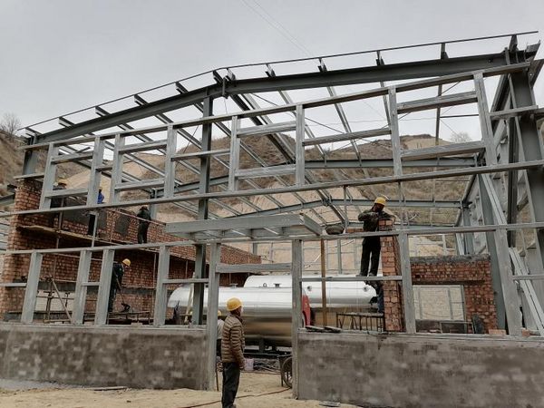 天工公司安裝三部永興煤礦地面土建及安裝工程生產不誤時