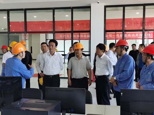 榆林市委書記戴征社，市委常委、常務副市長李博一行蒞臨榆林市垃圾焚燒發(fā)電項目調研指導工作