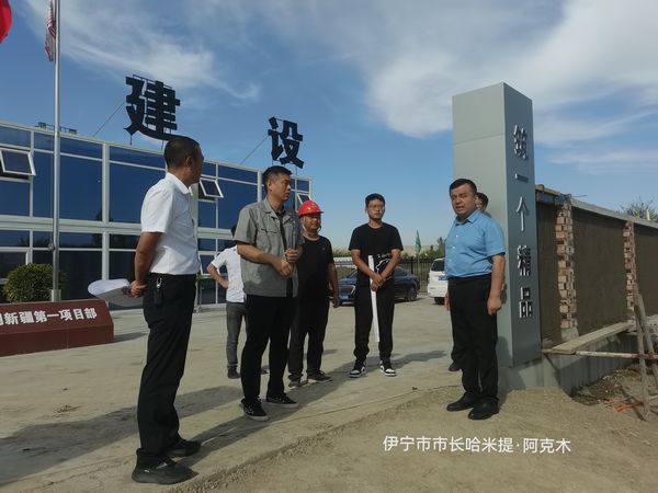 伊寧市委副書(shū)記、政府黨組書(shū)記、市長(zhǎng)哈米提?阿克木蒞臨陜煤建設(shè)天工公司承建的煤炭?jī)?chǔ)運(yùn)中心基地建設(shè)項(xiàng)目檢查指導(dǎo)工作