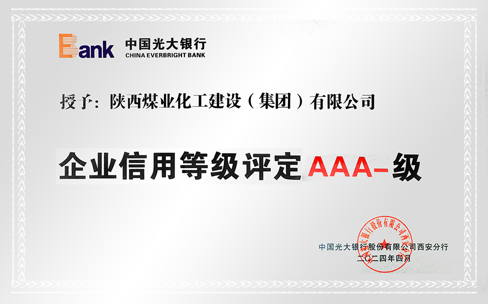 企業(yè)信用等級AAA-、AA+級